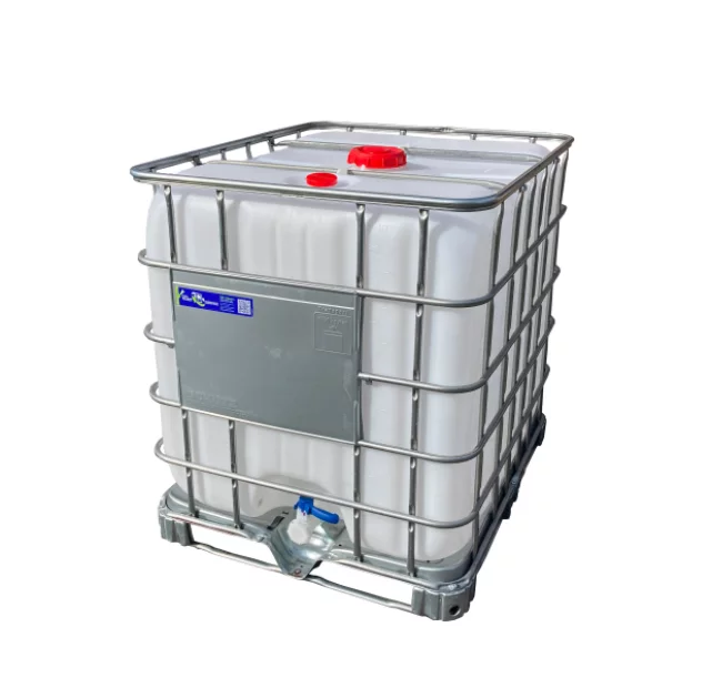 IBC CONTAINER 1000L REKO CDS PIPE 150/50 NEW METAL PACKAGE PALLET REPLACABLE FLAP COCK DN 50 MM