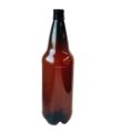 PET BOTTLE 1 L FOR BEER BROWN WITHOUT CAP (128 PCS)